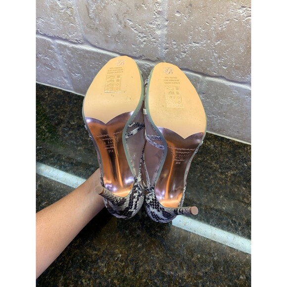 Ted Baker London Taminaa Caged Mesh Snake Print Detail Sandals Size 7 Like New - Picture 5 of 10